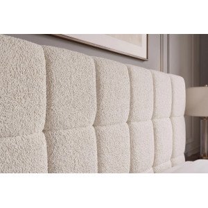 PRESTIGE modern boucle ágykeret - beige - 160x200cm
