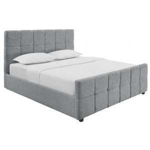 PRESTIGE modern boucle ágykeret -  180x200cm - szürke