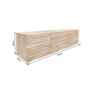 BANDED tömör akácfa fali komód - 174 cm