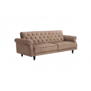 MAISON BELLE modern bársony kanapéágy - 220cm - greige