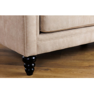 MAISON BELLE modern bársony kanapéágy - 220cm - beige