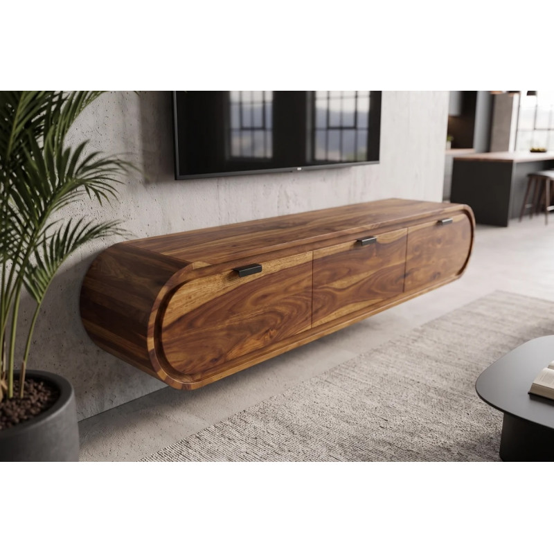 ORGANIC  tömör rózsafa fali TV-szekrény - 160cm