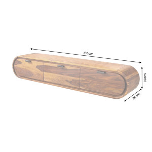 ORGANIC  tömör rózsafa fali TV-szekrény - 160cm