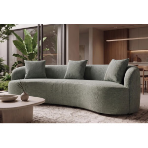 ATELIER modern bouclé kanapé - 230cm - zöld INVICTA