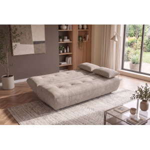 ELYPSE modern zsenília kanapéágy - 200cm - beige