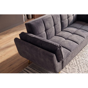 BOUTIQUE elegáns bársony kanapéágy - 215cm