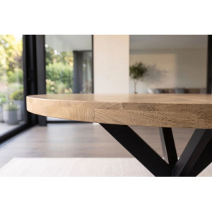 INFINITY HOME modern kerek mangófa étkezőasztal - 120cm