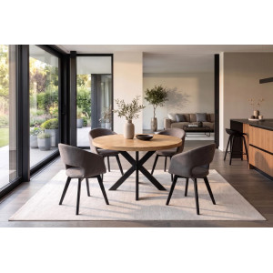 INFINITY HOME modern kerek mangófa étkezőasztal - 120cm