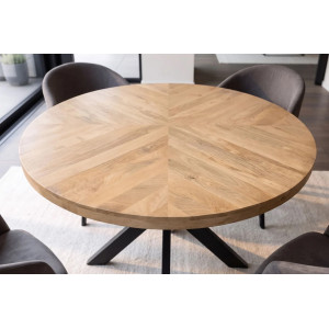 INFINITY HOME modern kerek mangófa étkezőasztal - 120cm