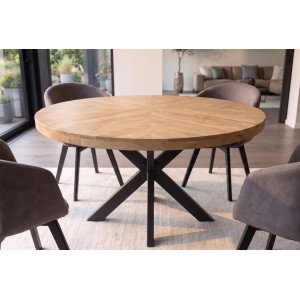 INFINITY HOME modern kerek mangófa étkezőasztal - 120cm Étkezőasztalok