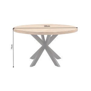 INFINITY HOME modern kerek mangófa étkezőasztal - 120cm