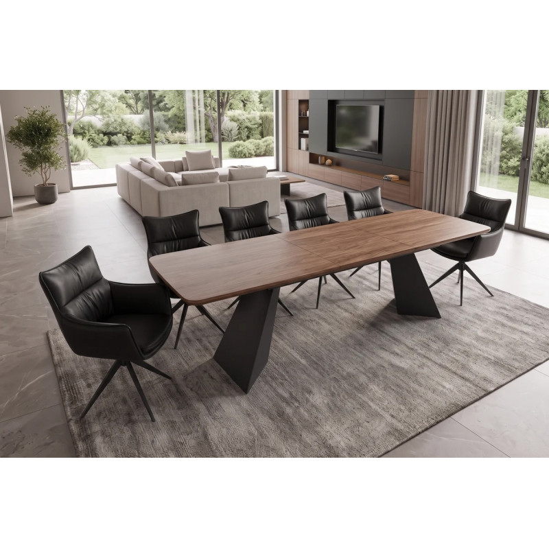 PRESTIGE modern bővíthető dió étkezőasztal - 180-240cm