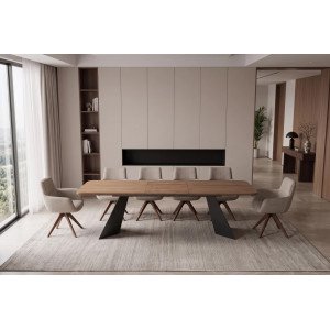 PRESTIGE modern bővíthető dió étkezőasztal - 180-240cm