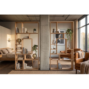 MAKASSAR modern mangófa polc / térelválasztó - 180cm