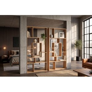 MAKASSAR modern mangófa polc / térelválasztó - 180cm