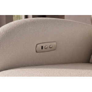 PRIORITY modern elektromos relaxfotel USB csatlakozóval - beige