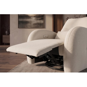 PRIORITY modern elektromos relaxfotel USB csatlakozóval - beige