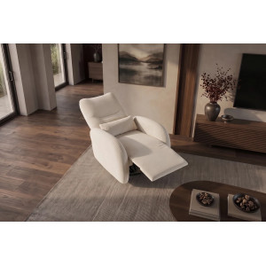 PRIORITY modern elektromos relaxfotel USB csatlakozóval - beige