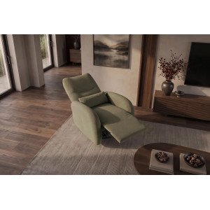 PRIORITY modern elektromos relaxfotel USB csatlakozóval - zöld
