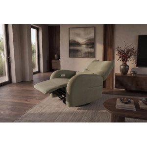 PRIORITY modern elektromos relaxfotel USB csatlakozóval - zöld