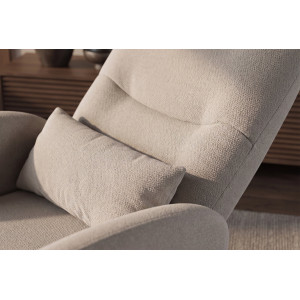 PRIORITY modern elektromos relaxfotel USB csatlakozóval - greige