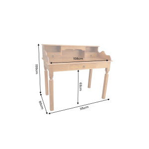 HEMINGWAY klasszikus mangófa íróasztal - 115cm