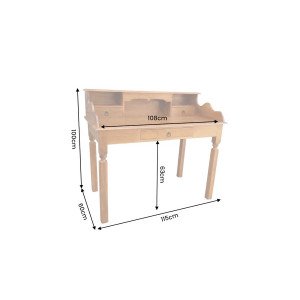 HEMINGWAY klasszikus mangófa íróasztal - 115cm