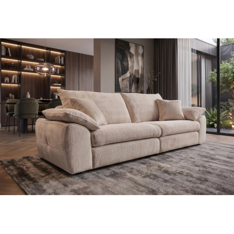SOHO modern zsenília kanapé - 260cm - beige