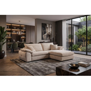 SOHO modern zsenília kanapé - 260cm - beige