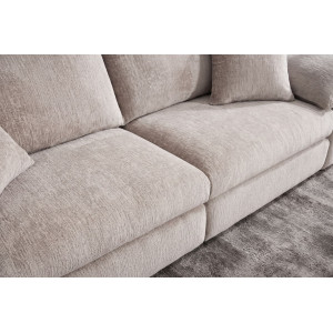 SOHO modern zsenília kanapé - 260cm - beige