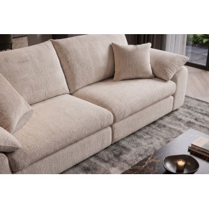 SOHO modern zsenília kanapé - 260cm - beige