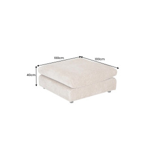 SOHO modern zsenília kanapé - 260cm - beige