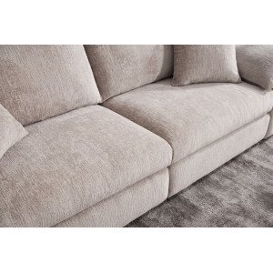 SOHO modern zsenília kanapé - 260cm - beige