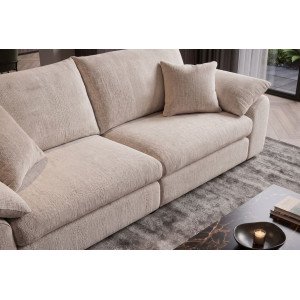SOHO modern zsenília kanapé - 260cm - beige
