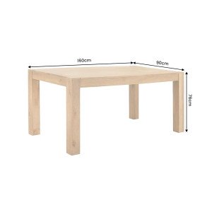 MAKASSAR modern mangófa étkezőasztal - 160cm
