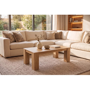 MAKASSAR modern mangófa dohányzóasztal - 100cm