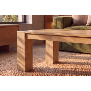 MAKASSAR modern mangófa dohányzóasztal - 100cm