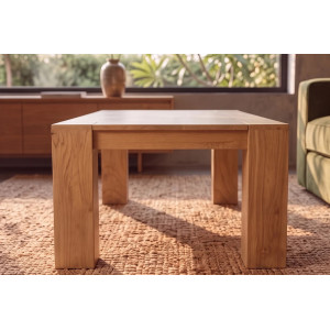 MAKASSAR modern mangófa dohányzóasztal - 100cm