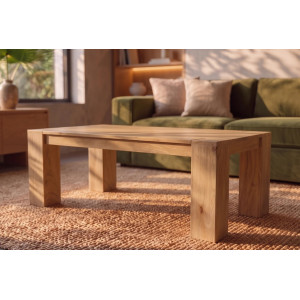 MAKASSAR modern mangófa dohányzóasztal - 100cm