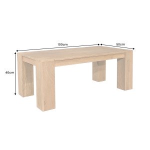 MAKASSAR modern mangófa dohányzóasztal - 100cm