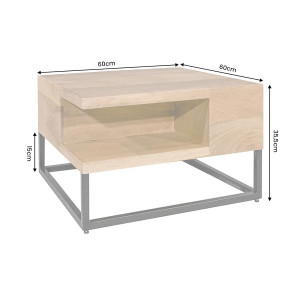 GIANT modern mangófa dohányzóasztal - 60cm