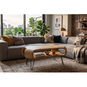 ORGANIC LIVING modern mangófa dohányzóasztal - 100cm