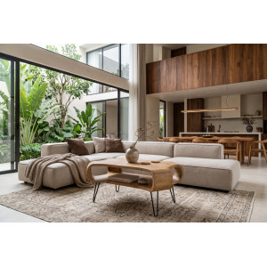 ORGANIC LIVING modern mangófa dohányzóasztal - 100cm