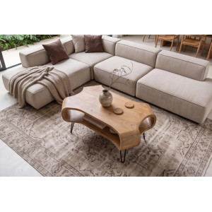 ORGANIC LIVING modern mangófa dohányzóasztal - 100cm Fa