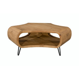 ORGANIC LIVING modern mangófa dohányzóasztal - 90cm