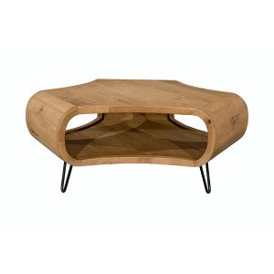 ORGANIC LIVING modern mangófa dohányzóasztal - 90cm