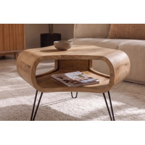 ORGANIC LIVING modern mangófa dohányzóasztal - 70cm