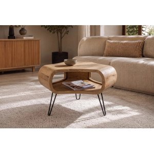 ORGANIC LIVING modern mangófa dohányzóasztal - 70cm