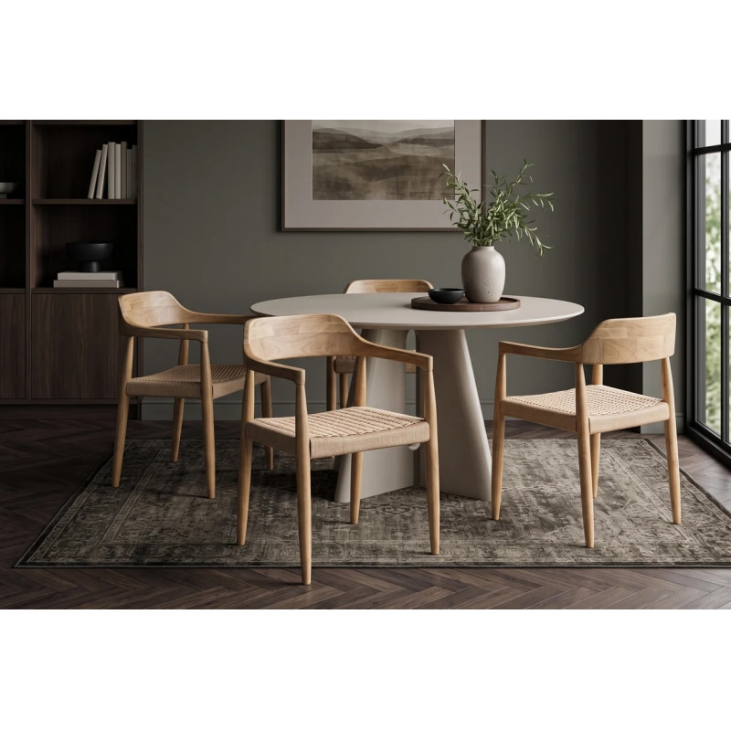 FORMA modern fenyő /rattan étkezőszék