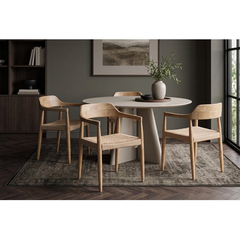 FORMA modern fenyő /rattan étkezőszék
